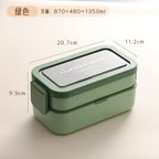 Custom Logo PP and Stainless Steel Divided Lunch Box