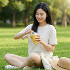 2-in-1 Collapsible Ice Ball Maker Cup with Straw