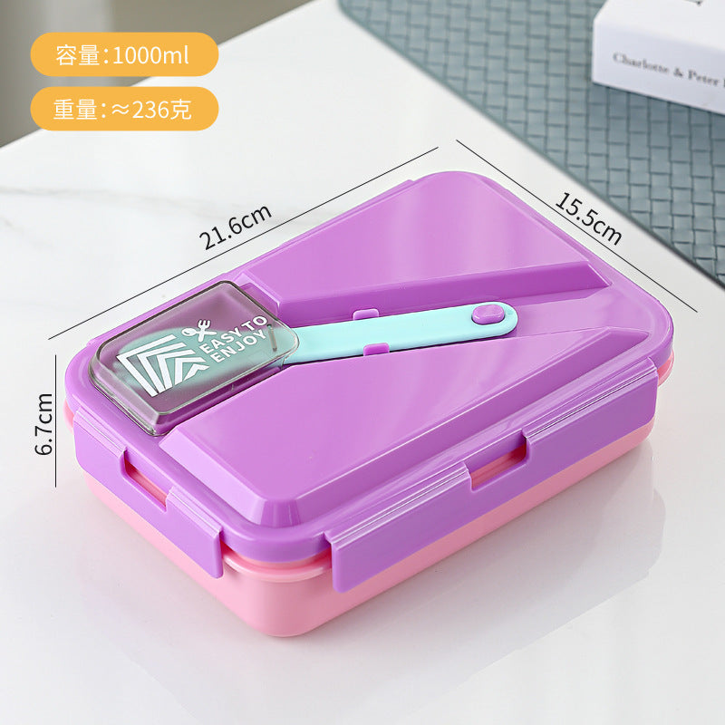 Custom Logo PP and Stainless Steel Divided Lunch Box