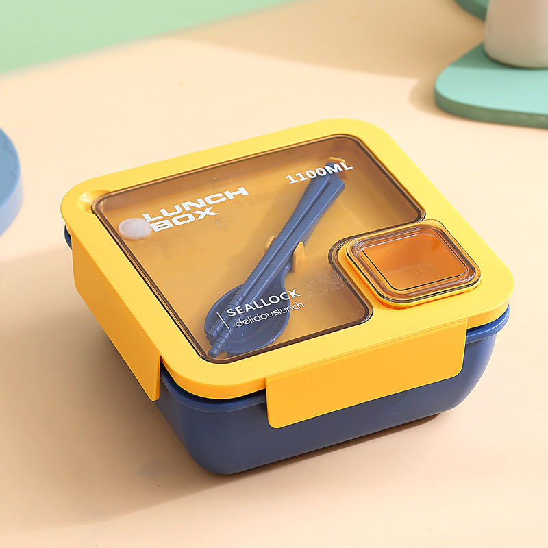 Custom Logo PP and Stainless Steel Divided Lunch Box