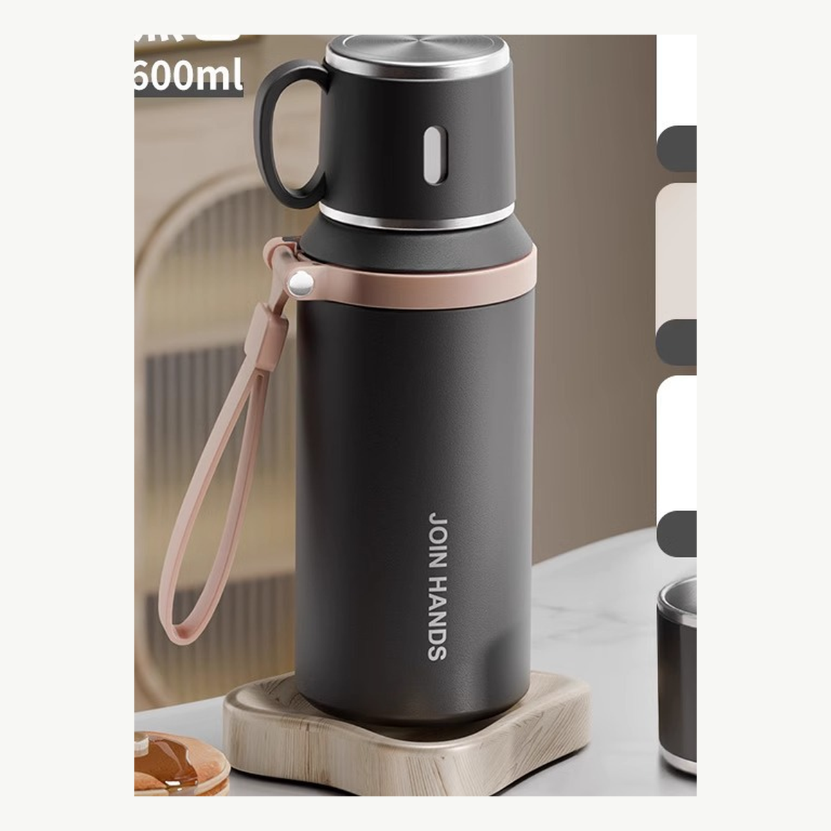 600 ml 316 Stainless Steel Tea-Infuser Insulated Bottle with Cup Lid
