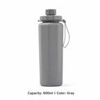 Collapsible Silicone Sports Bottle — 600ml / Gray