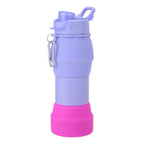 collapsible-silicone-travel-water-bottle source-proven expanded front view