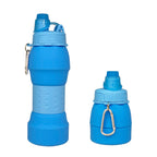 collapsible-silicone-travel-water-bottle source-proven expanded and collapsed side views