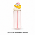 Dual-Drink Sports Water Bottle — 820 ml / train Material / White Peach
