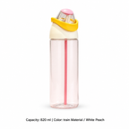 Dual-Drink Sports Water Bottle — 820 ml / train Material / White Peach