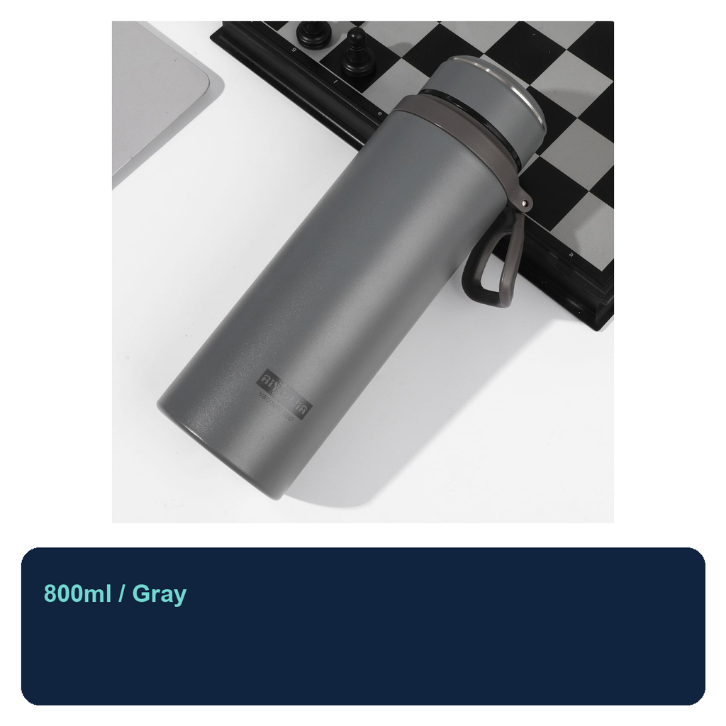 800ml 316 Stainless Steel Vacuum Bottle with Carry Strap