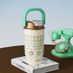 Custom 480ml 316 Stainless Steel Dual-Drink Insulated Coffee Cup