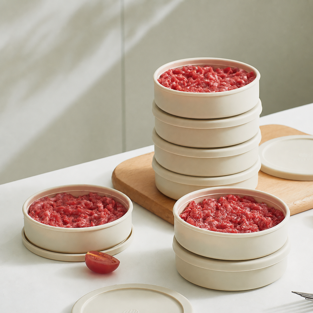 Silicone Burger Patty Freezer Storage Container