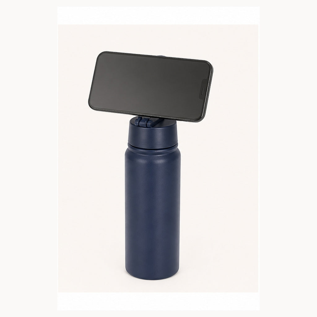 Custom 350ml–1000ml Magnetic Phone-Stand Stainless Steel Bottle