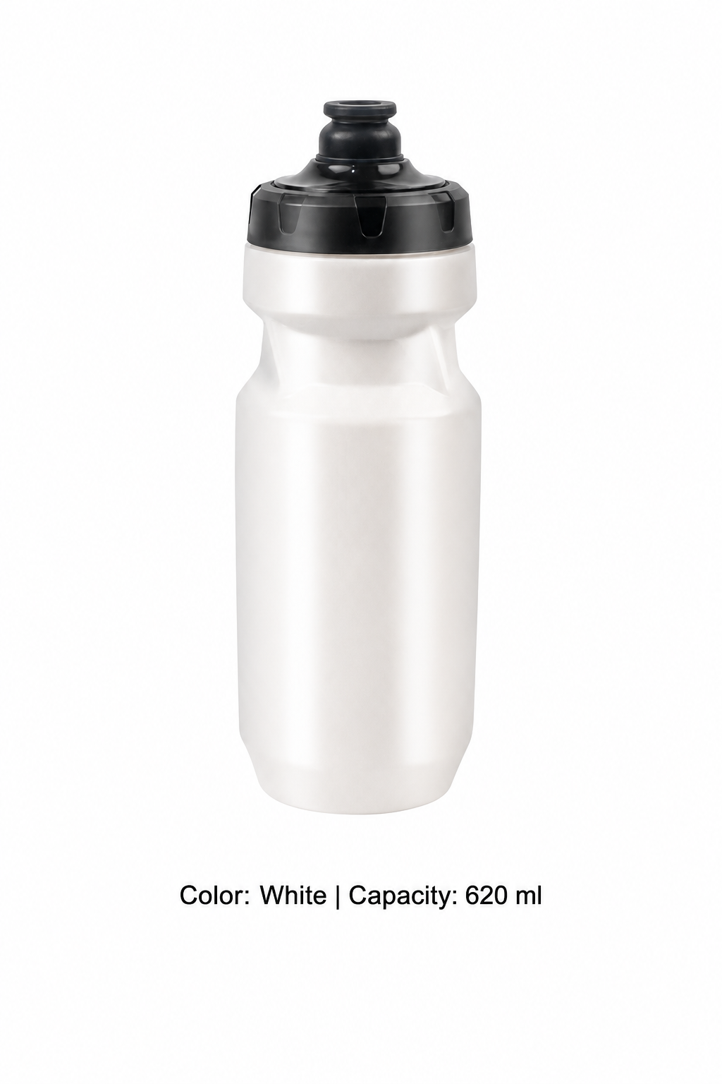 Large-Capacity Squeeze Cycling Bottle — 620 ml / White