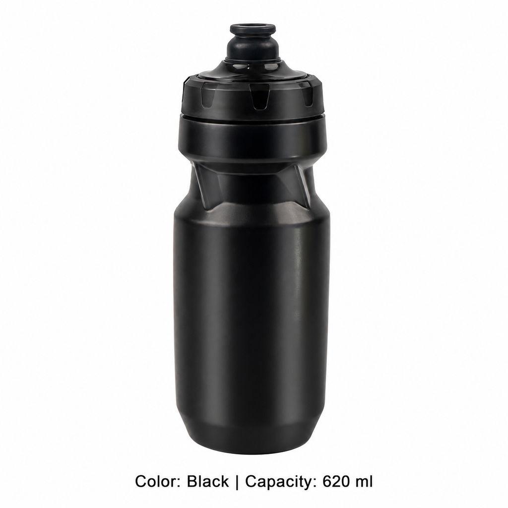 Large-Capacity Squeeze Cycling Bottle — 620 ml / Black