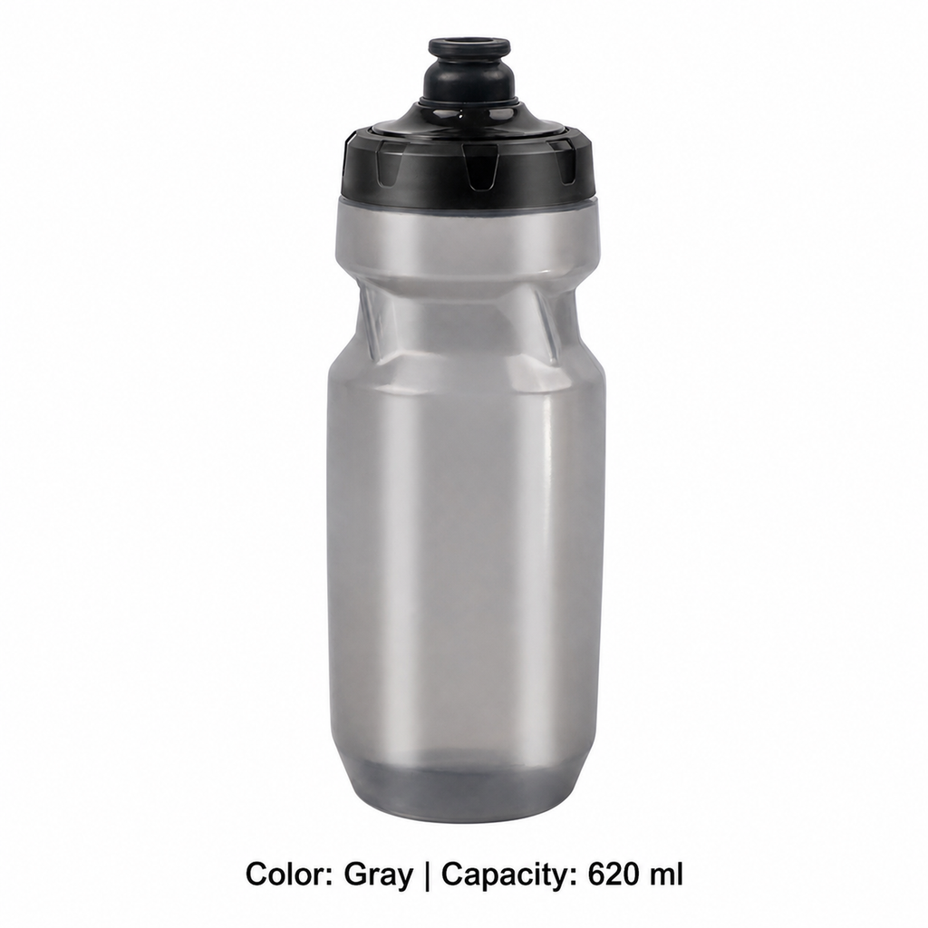 Large-Capacity Squeeze Cycling Bottle — 620 ml / Gray