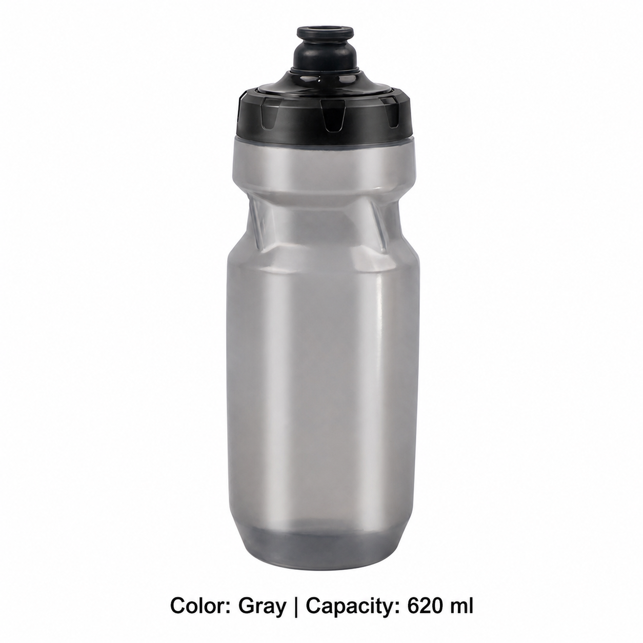 Large-Capacity Squeeze Cycling Bottle — 620 ml / Gray