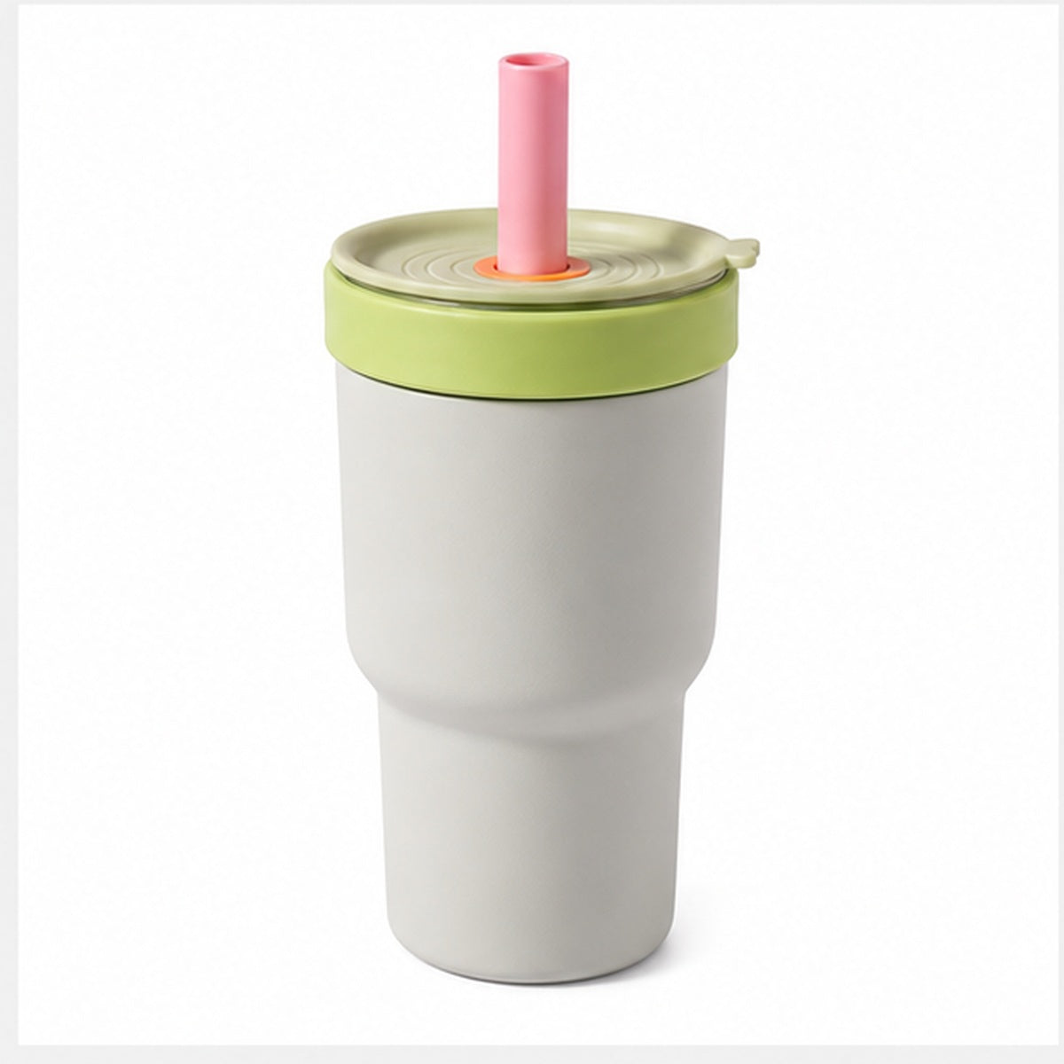 2-in-1 Borosilicate Glass & Stainless Steel Straw Tumbler – 580/620 ml