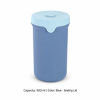 Portable Silicone Straw Bottle, 500ml — 500 ml / Blue · Sealing Lid
