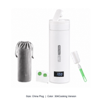 Portable Stainless Steel Electric Heating Travel Cup — China Plug / 304Cooking Version