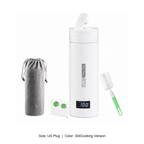 Portable Stainless Steel Electric Heating Travel Cup — US Plug / 304Cooking Version