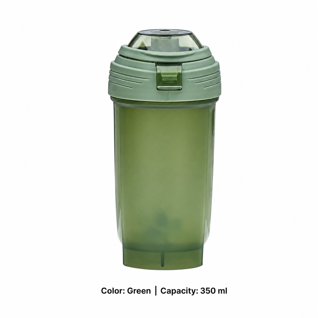 PP Fitness Shaker Bottle — 350ml / Green