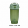 PP Fitness Shaker Bottle — 350ml / Green