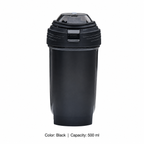 PP Fitness Shaker Bottle — 500ml / Black