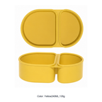 Silicone Divided Microwave Lunch Box Set — Yellow240ML;135g