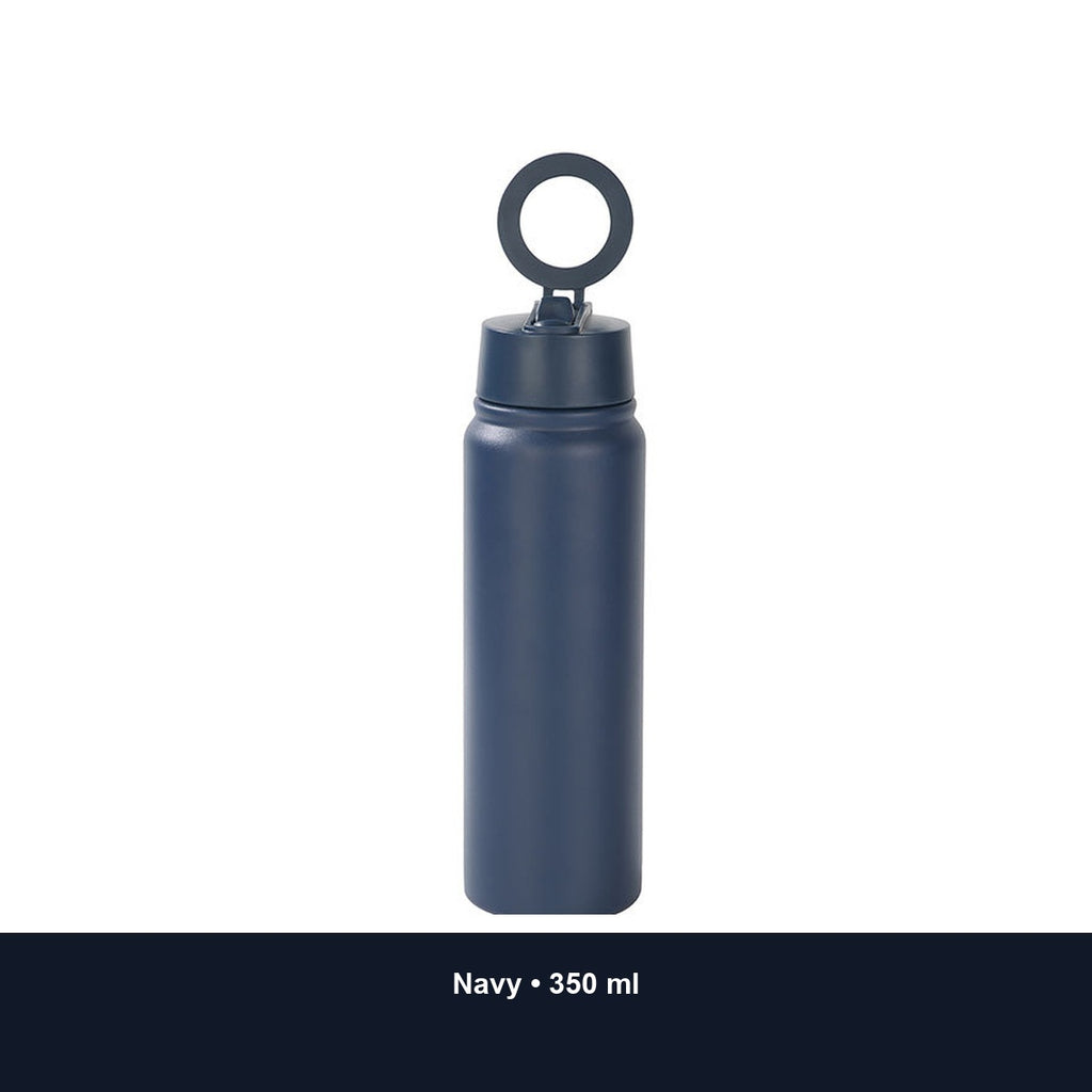 Custom 350ml–1000ml Magnetic Phone-Stand Stainless Steel Bottle