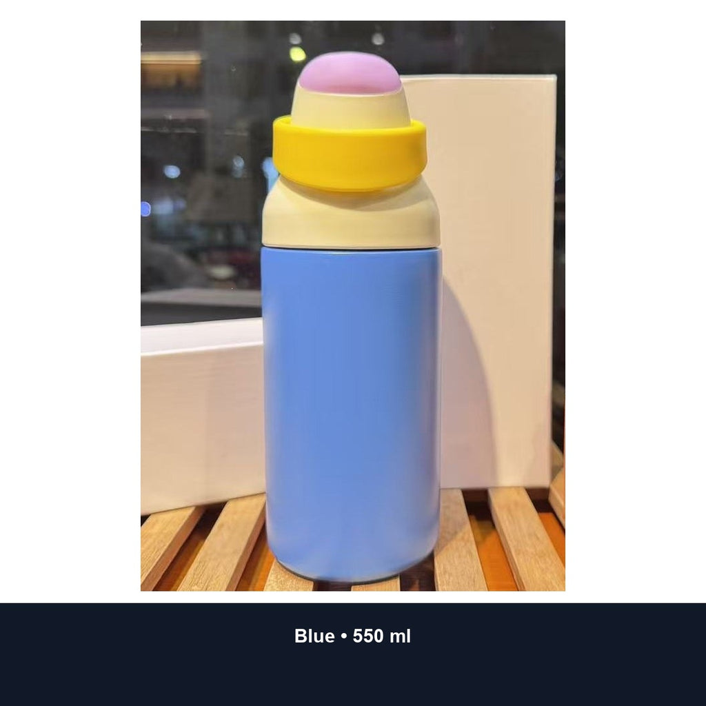 Custom 550ml Dopamine 316 Stainless Steel Straw Bottle