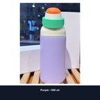 Custom 550ml Dopamine 316 Stainless Steel Straw Bottle