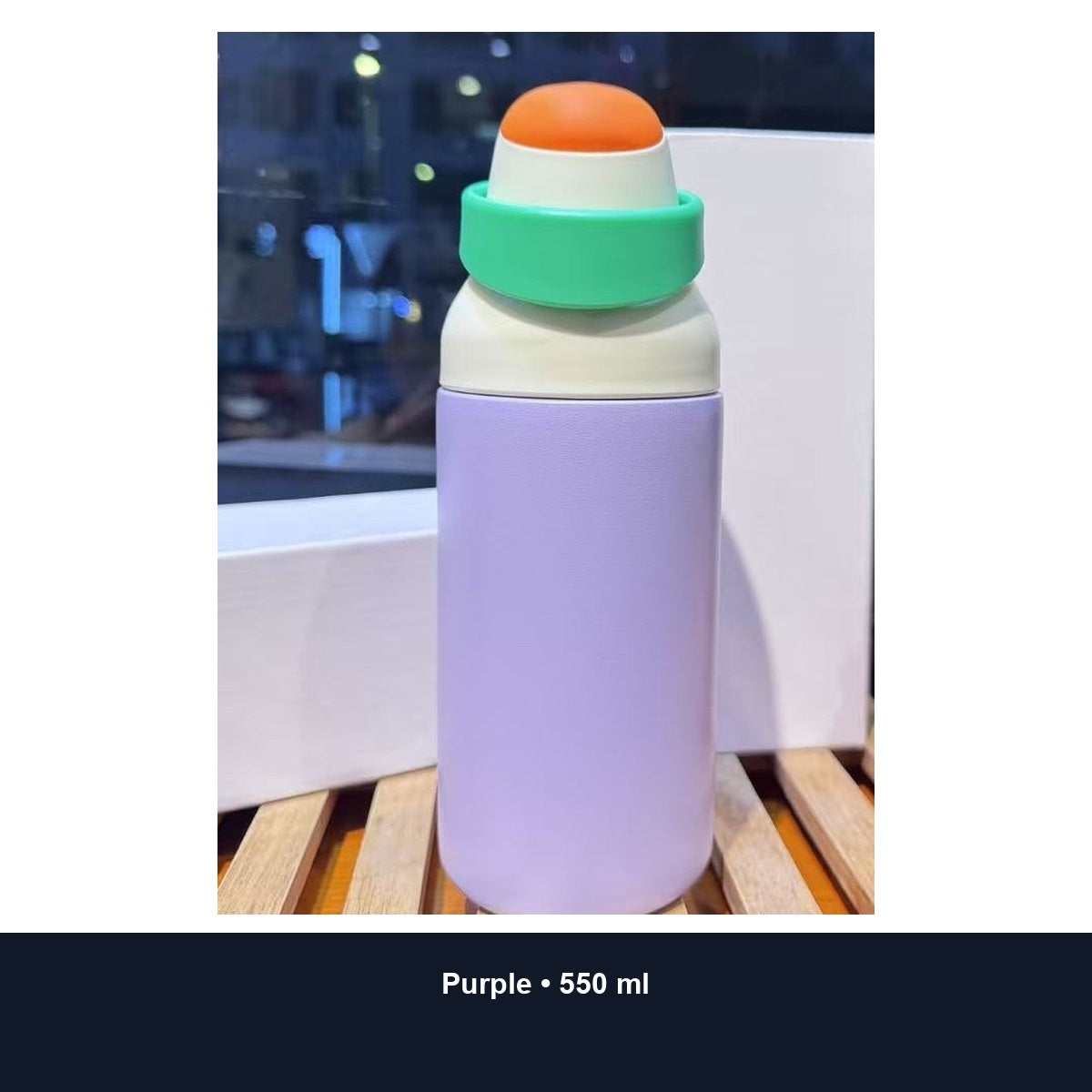 Custom 550ml Dopamine 316 Stainless Steel Straw Bottle