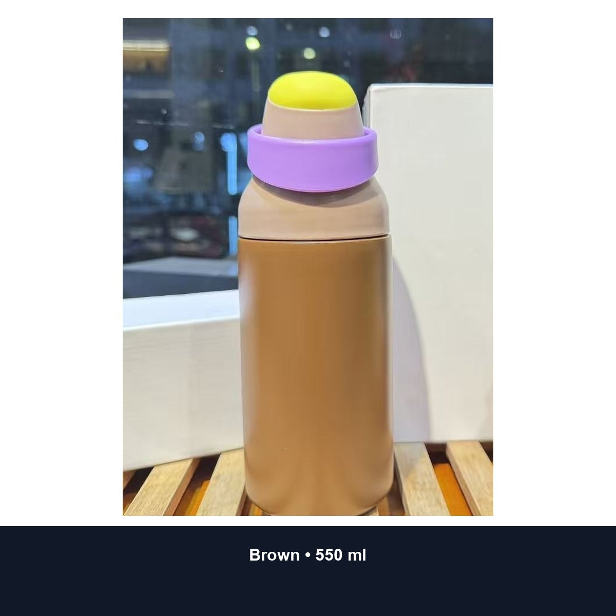 Custom 550ml Dopamine 316 Stainless Steel Straw Bottle