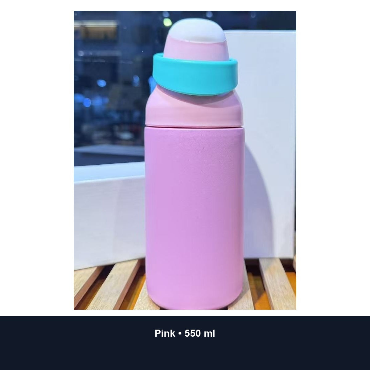 Custom 550ml Dopamine 316 Stainless Steel Straw Bottle