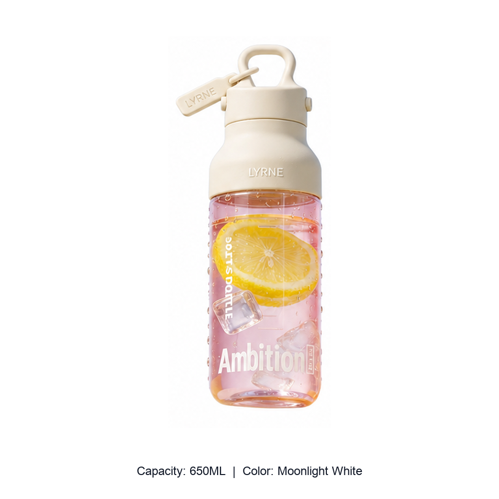 Threadless Quick-Open Tritan Sports Bottle — 650ML / Moonlight White